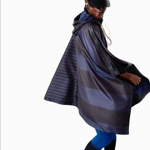 Derek lam black and blue boxy poncho
